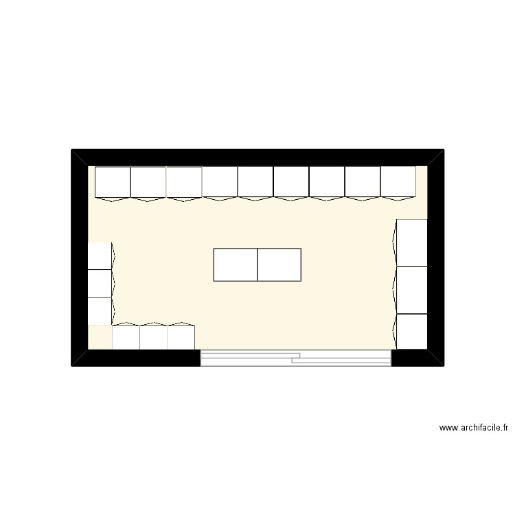 piece reptiles. Plan de 1 pièce et 10 m2