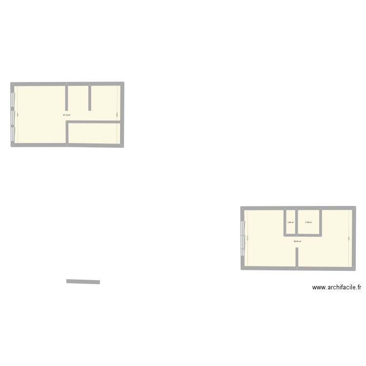 Aumale. Plan de 4 pièces et 82 m2