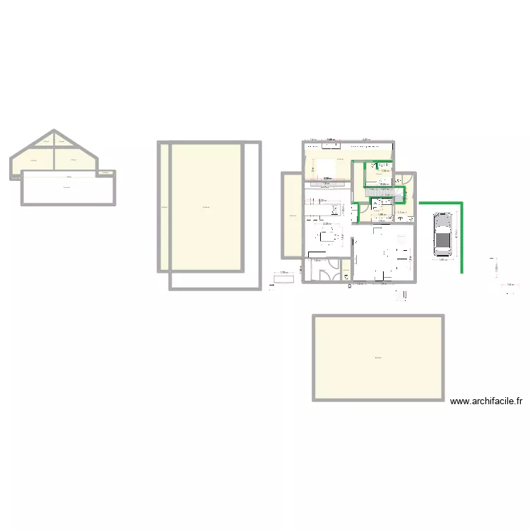 gj,fhdg. Plan de 19  et 282 m²