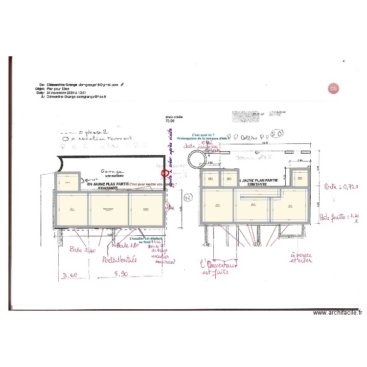 GARAVAN - Plan initial. Plan de 10 pièces et 115 m2