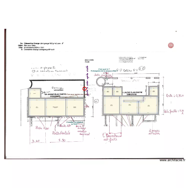 GARAVAN - Plan initial. Plan de 