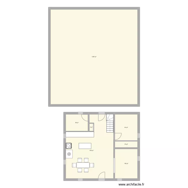 1er. Plan de 7 Pièces et 184 m² 1er. Plan de 7 Pièces et 184 m²