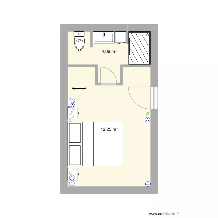 n&eacute;reau. Plan de 2  et 16 m²