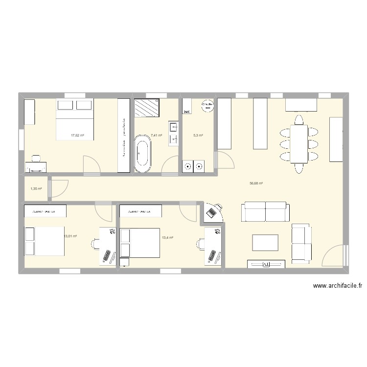 Appartement 2. Plan de 0 pièce et 0 m2
