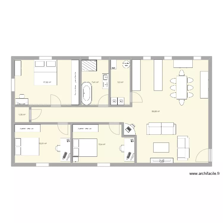 Appartement 2. Plan de 