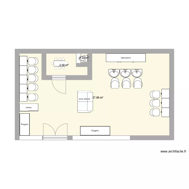 salon de coiffure cfa. Plan de salon de coiffure cfa. Plan de