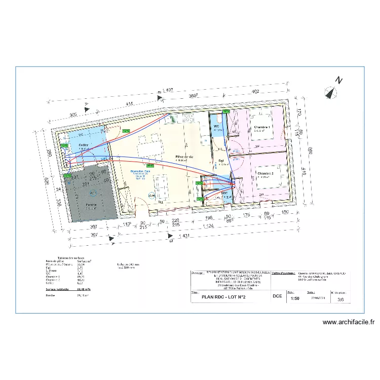 BARREAU/GREAU 1.2 PLOMBERIES. Plan de 