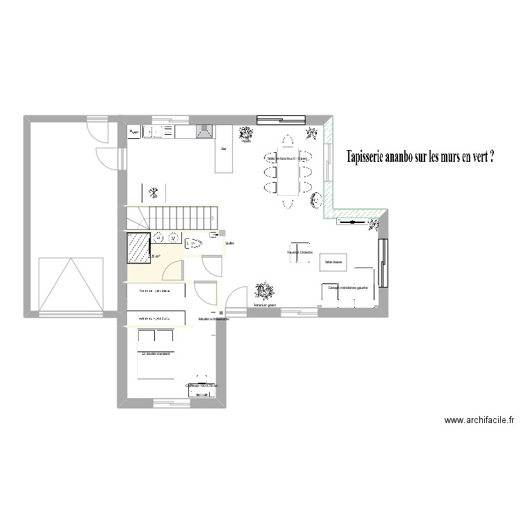 Bourgbarré. Plan de 1 pièce et 4 m2