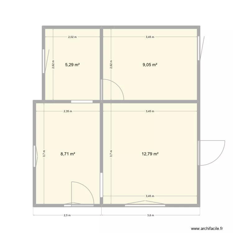 Chemin de fontaine sauv2. Plan de 4 Pièces et 36 m² Chemin de fontaine sauv2. Plan de 4 Pièces et 36 m²
