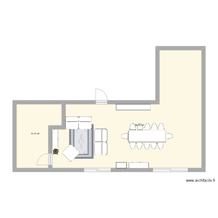 Test plan IKEA. Plan de 2 pièces et 66 m2