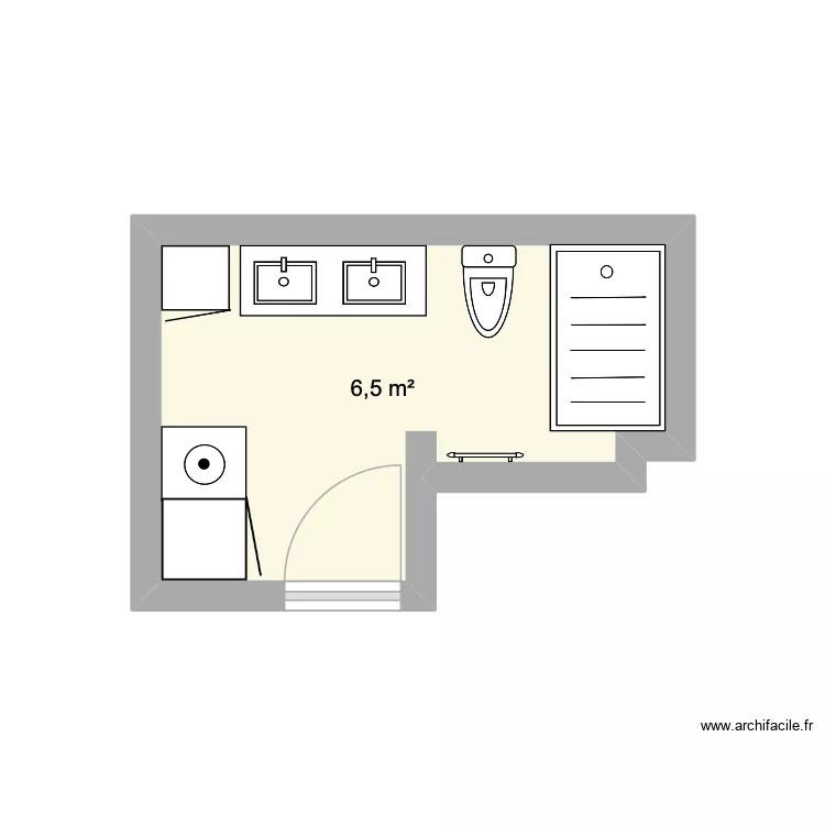 SDB ARROIOS. Plan de 1 et 7 m² SDB ARROIOS. Plan de 1 et 7 m²
