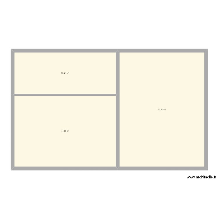 raph 1. Plan de 3 pièces et 132 m2