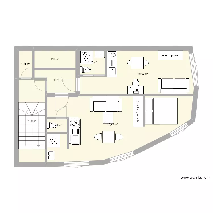 Studios Meurice 2. Plan de 