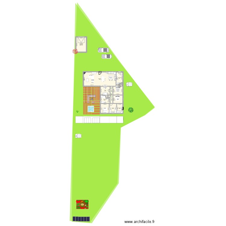 BICHON TOITURE. Plan de 13 pièces et 169 m2