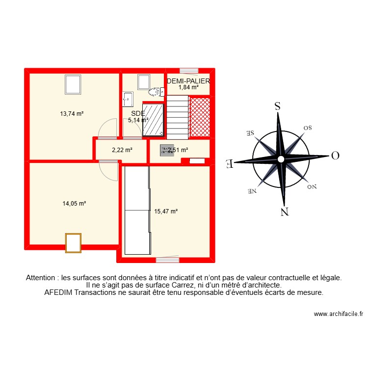 BI 29644-. Plan de 29 pièces et 215 m2
