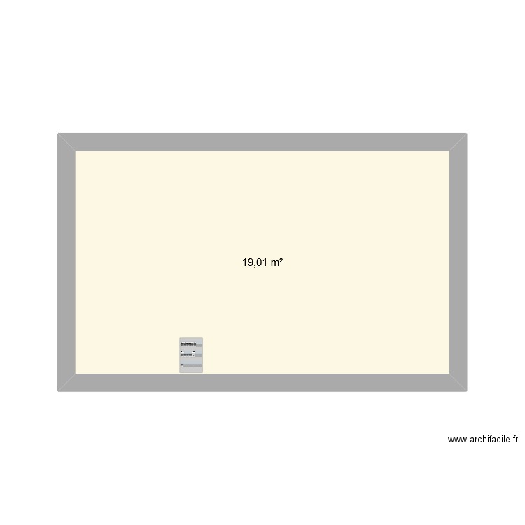 tableau_maison. Plan de 1 pièce et 19 m2