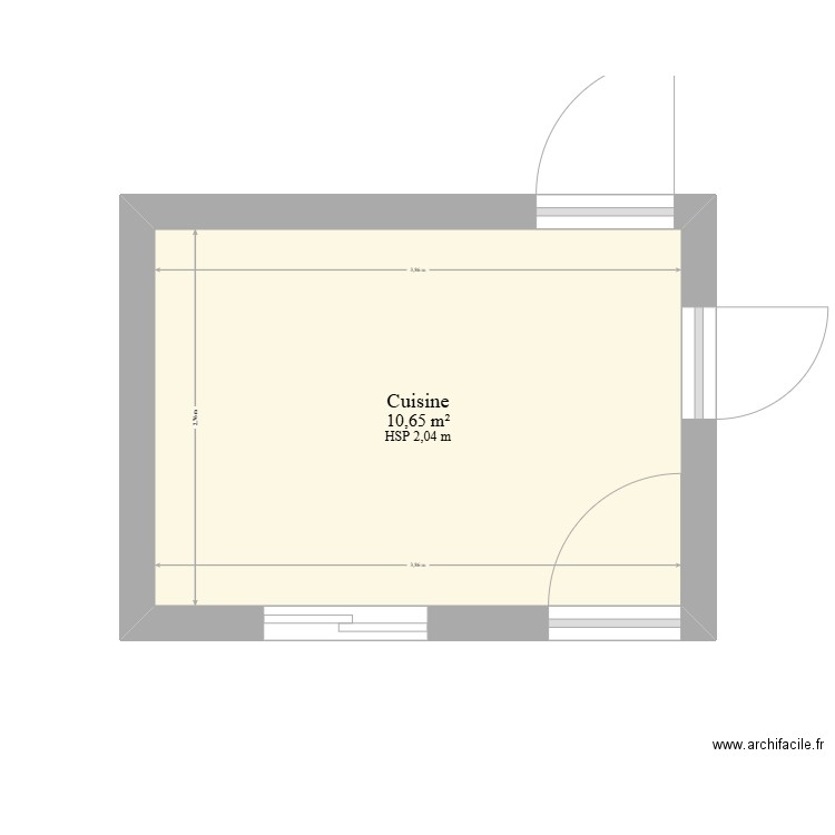 Cuisine Été CIGALES. Plan de 1 pièce et 11 m2