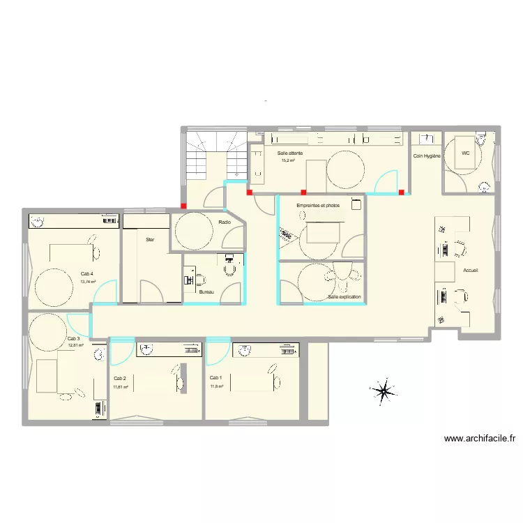 Leroux Barth version 6. Plan de 11 et 163 m² Leroux Barth version 6. Plan de 11 et 163 m²