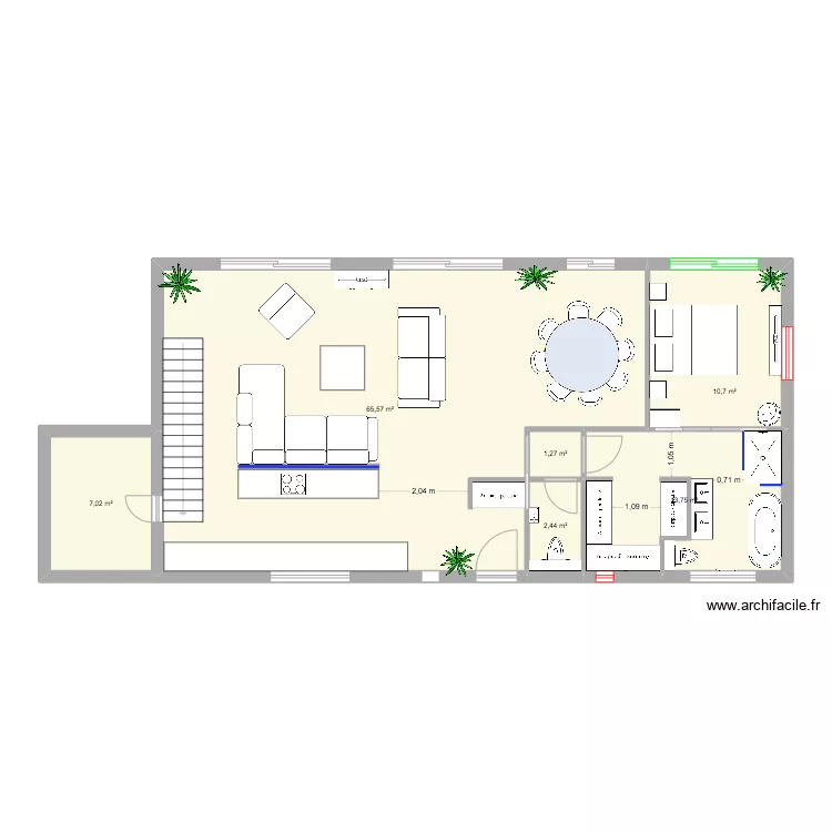 Villa Grasse - RDC V4. Plan de 