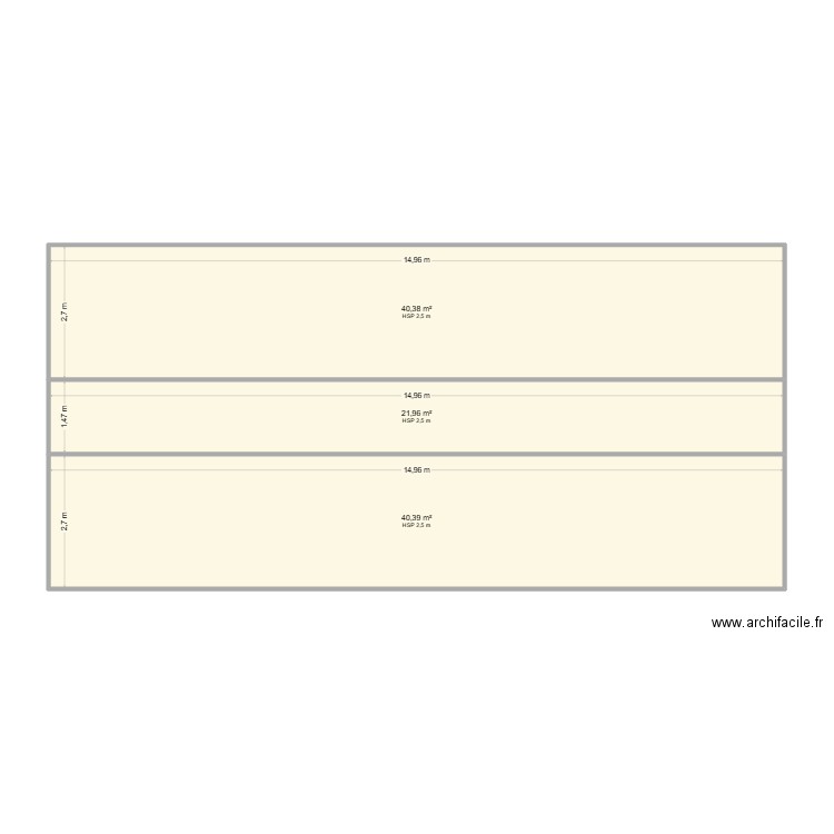 couloir. Plan de 3 pièces et 103 m2