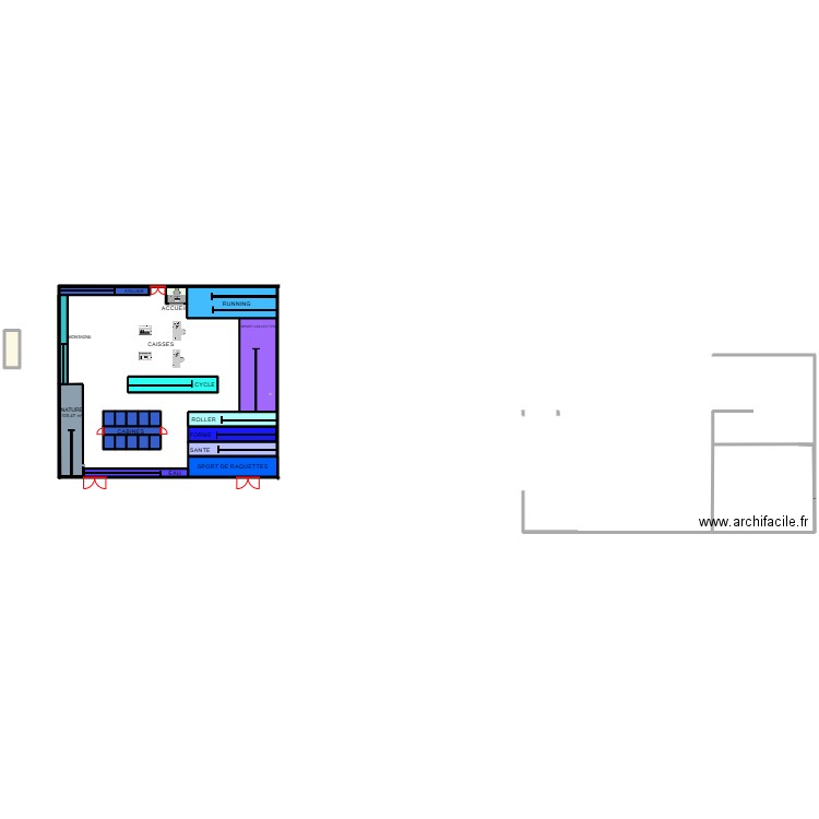 adoc. Plan de 25 pièces et 1036 m2