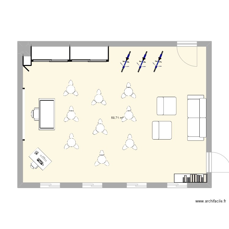 SALLE FLEXIBLE E15 H2B 060324. Plan de 0 pièce et 0 m2