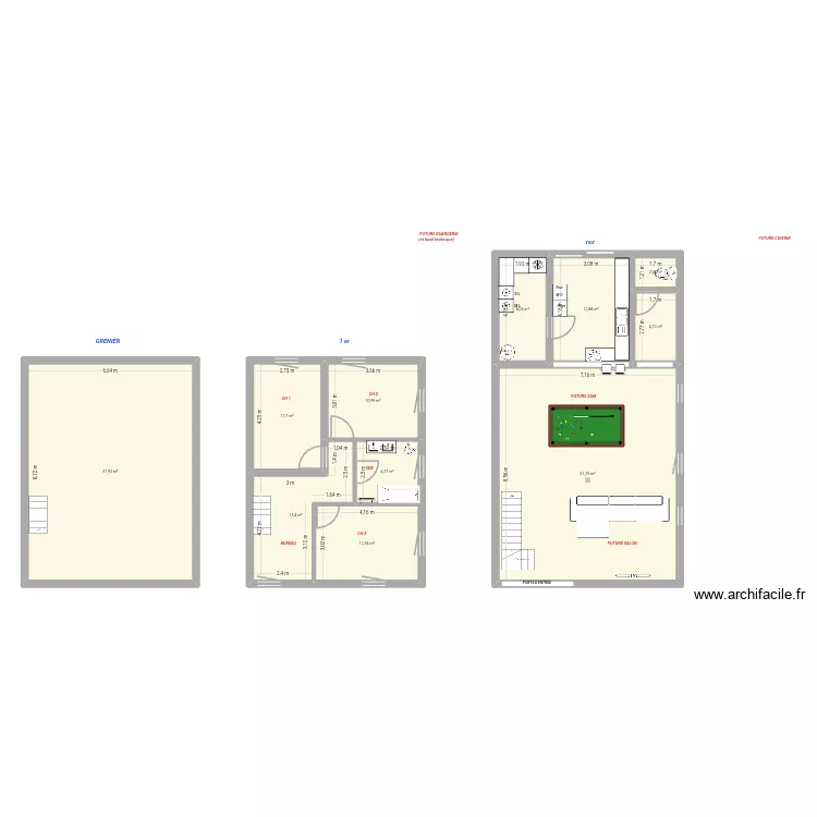 Wagnel&eacute;e (situation projet&eacute;e) variante. Plan de 