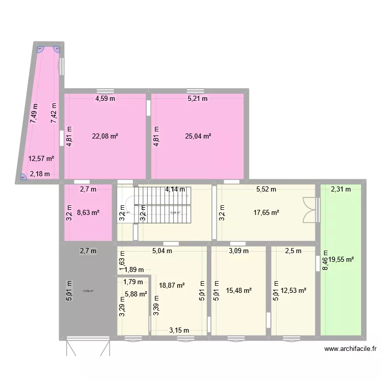 MENARD 0,5. Plan de 13  et 188 m²