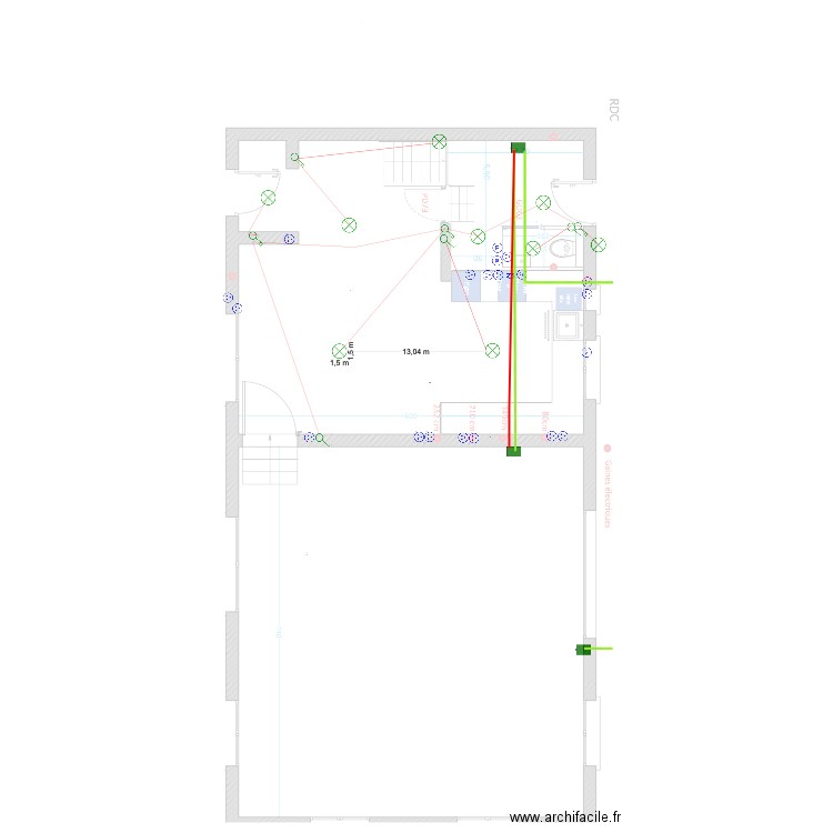 Chantier Antony RDC. Plan de 0 pièce et 0 m2