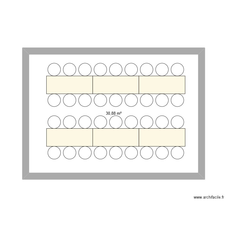 salle pause. Plan de 1 pièce et 31 m2