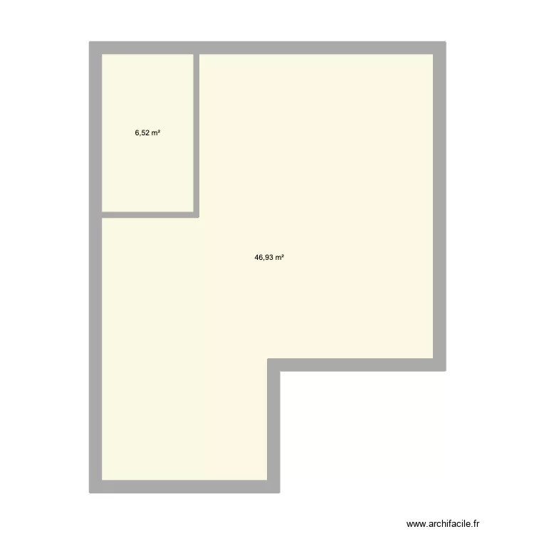 BB PLAN VIDE. Plan de 2  et 53 m²