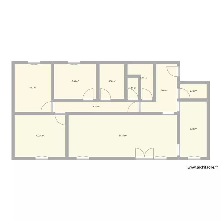 SALM - ELBEUF. Plan de 11 Pièces et 95 m² SALM - ELBEUF. Plan de 11 Pièces et 95 m²