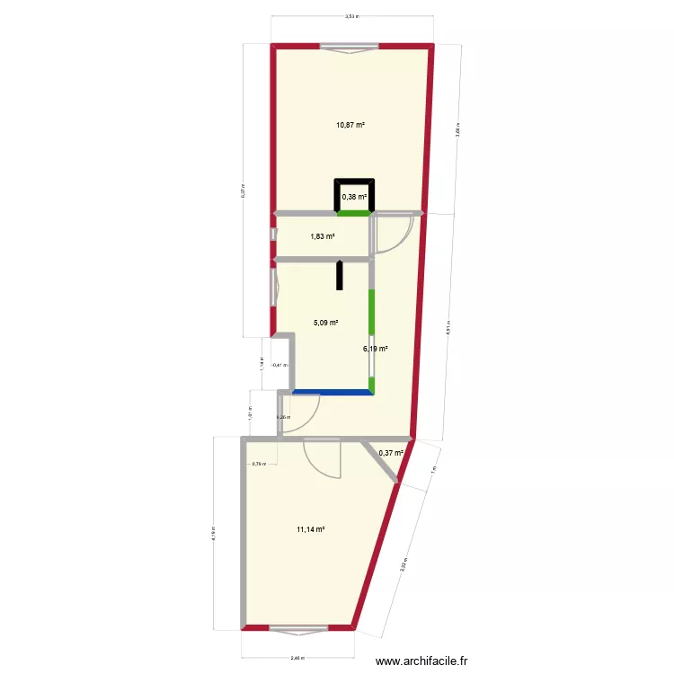 222. Plan de 7 et 36 m² 222. Plan de 7 et 36 m²