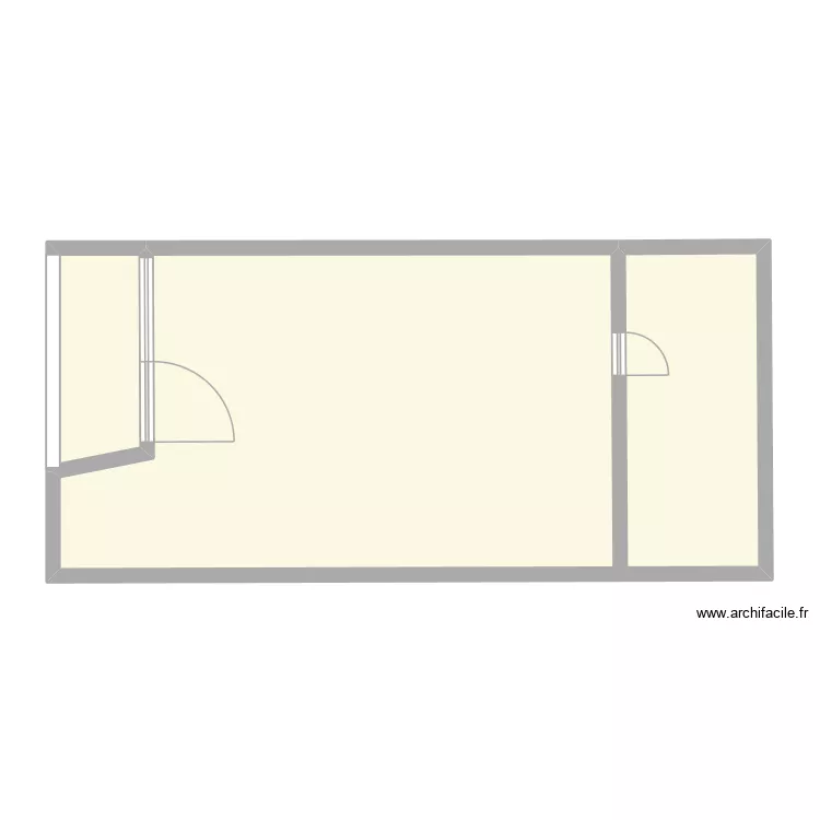 Le TRIORE. Plan de 2  et 74 m²