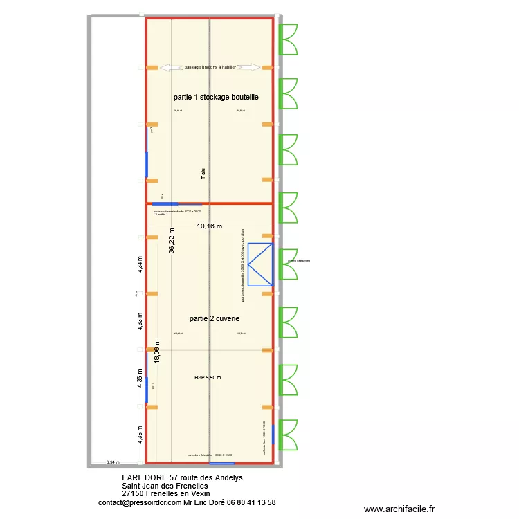 le pressoir d\'or. Plan de 4  et 369 m²