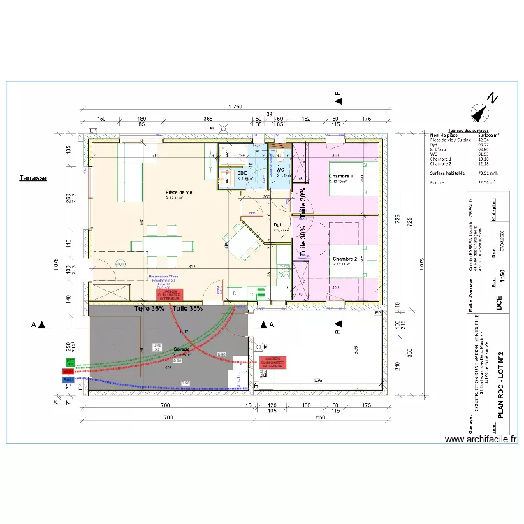 SCI QUEMA IMMO LIAISON TPC. Plan de SCI QUEMA IMMO LIAISON TPC. Plan de