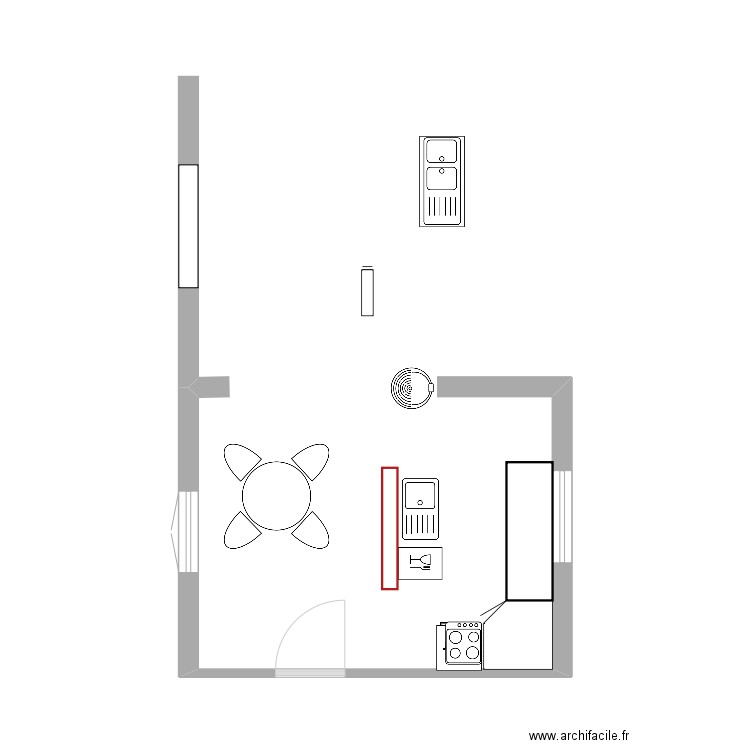 CUISINE 1. Plan de 0 pièce et 0 m2