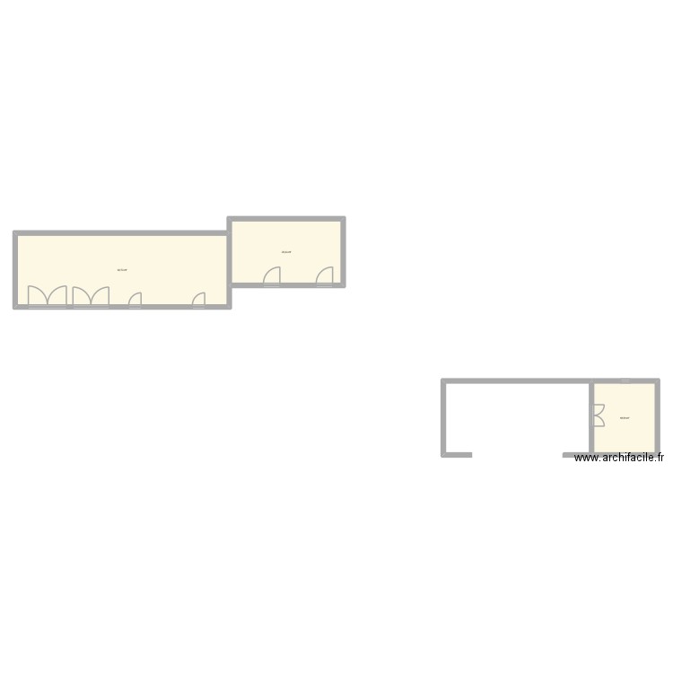 Granges. Plan de 3 pièces et 111 m2