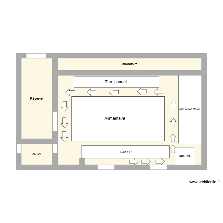 Intermarch&eacute;. Plan de 0 pièce et 0 m2
