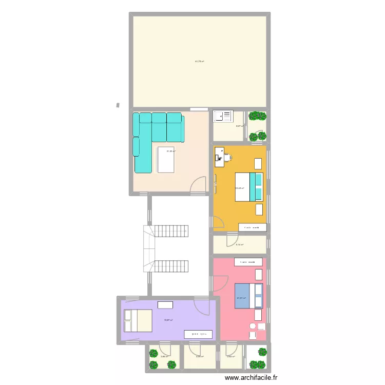 R+1 TOKOIN. Plan de 10  et 181 m²