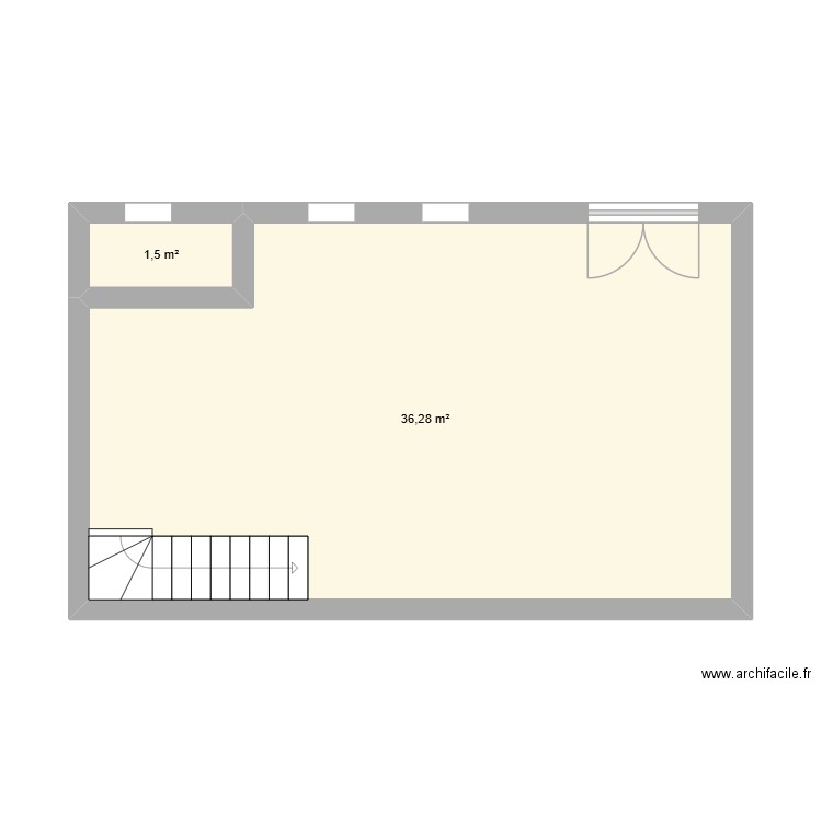 LOGEMENT 2. Plan de 2 pièces et 38 m2
