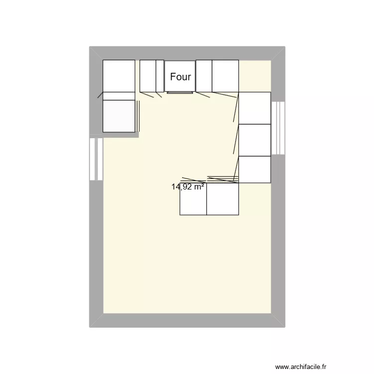 cuisine 3. Plan de 1 Pièce et 15 m² cuisine 3. Plan de 1 Pièce et 15 m²