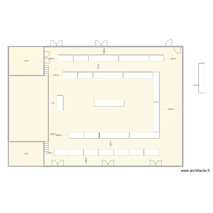 plan1. Plan de 3  et 302 m²