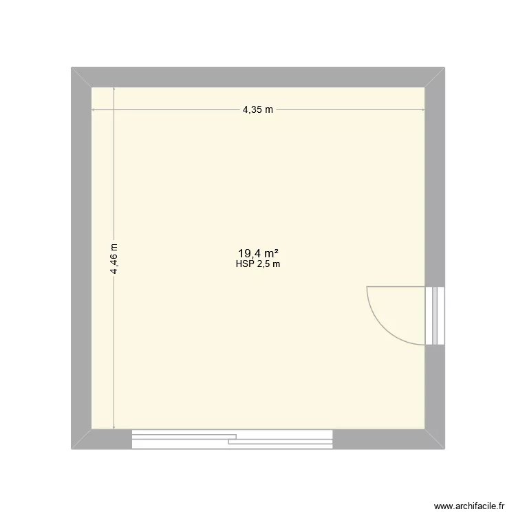 Travaux_Gondecourt. Plan de 1  et 19 m²