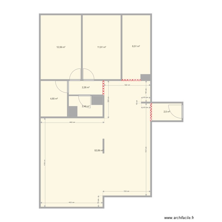 Vaugirard 235 AMENAGEMENT 2. Plan de 11 pièces et 99 m2