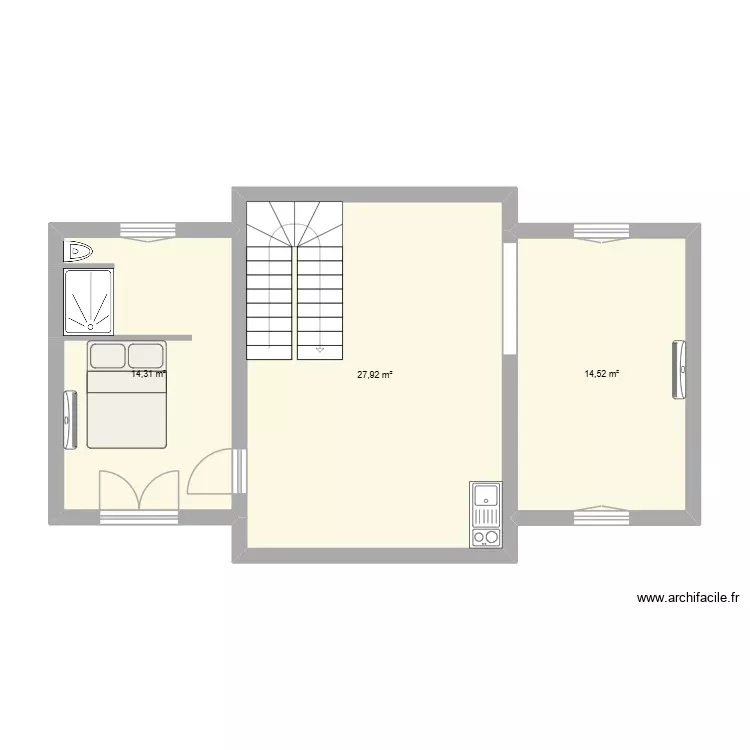 RDC savarino luigi. Plan de 3 Pièces et 57 m² RDC savarino luigi. Plan de 3 Pièces et 57 m²