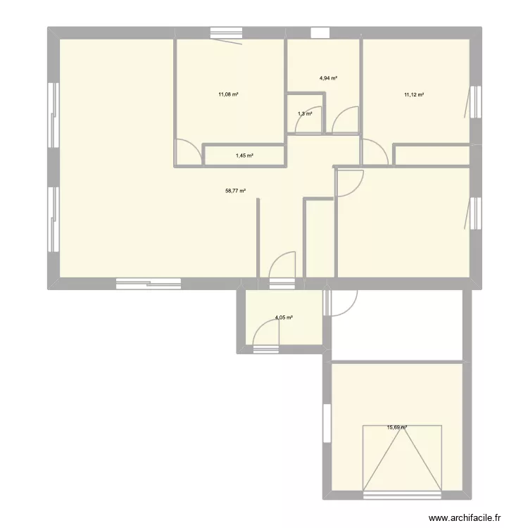 plan 2. Plan de 8 pièces et 108 m² plan 2. Plan de 8 pièces et 108 m²