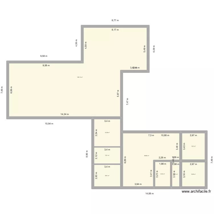 BENESSE 2. Plan de 9 Pièces et 236 m² BENESSE 2. Plan de 9 Pièces et 236 m²
