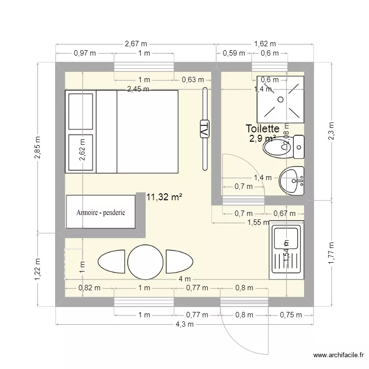 Plan d'un studio témoin 2. Plan de Plan d'un studio témoin 2. Plan de