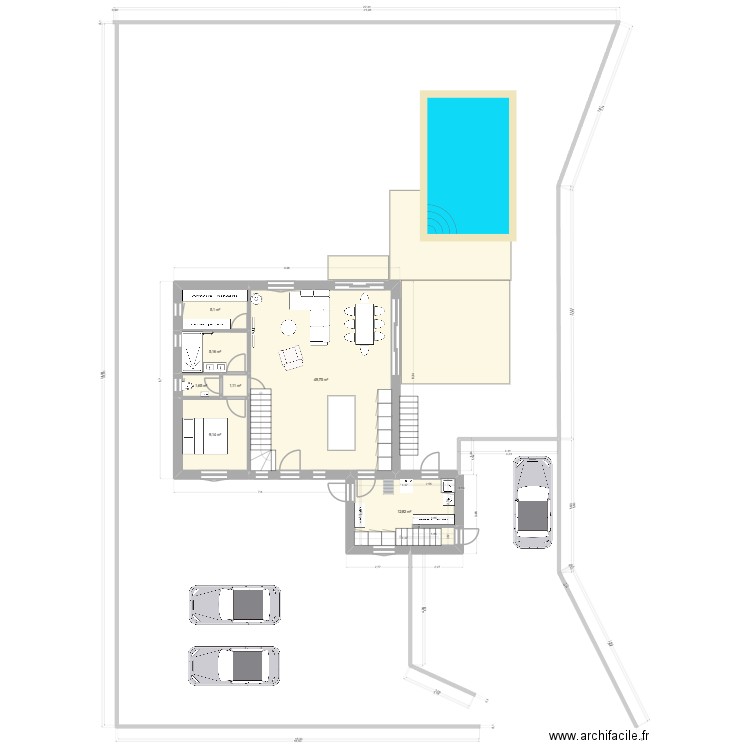 plan 26-09. Plan de 17 pièces et 178 m2